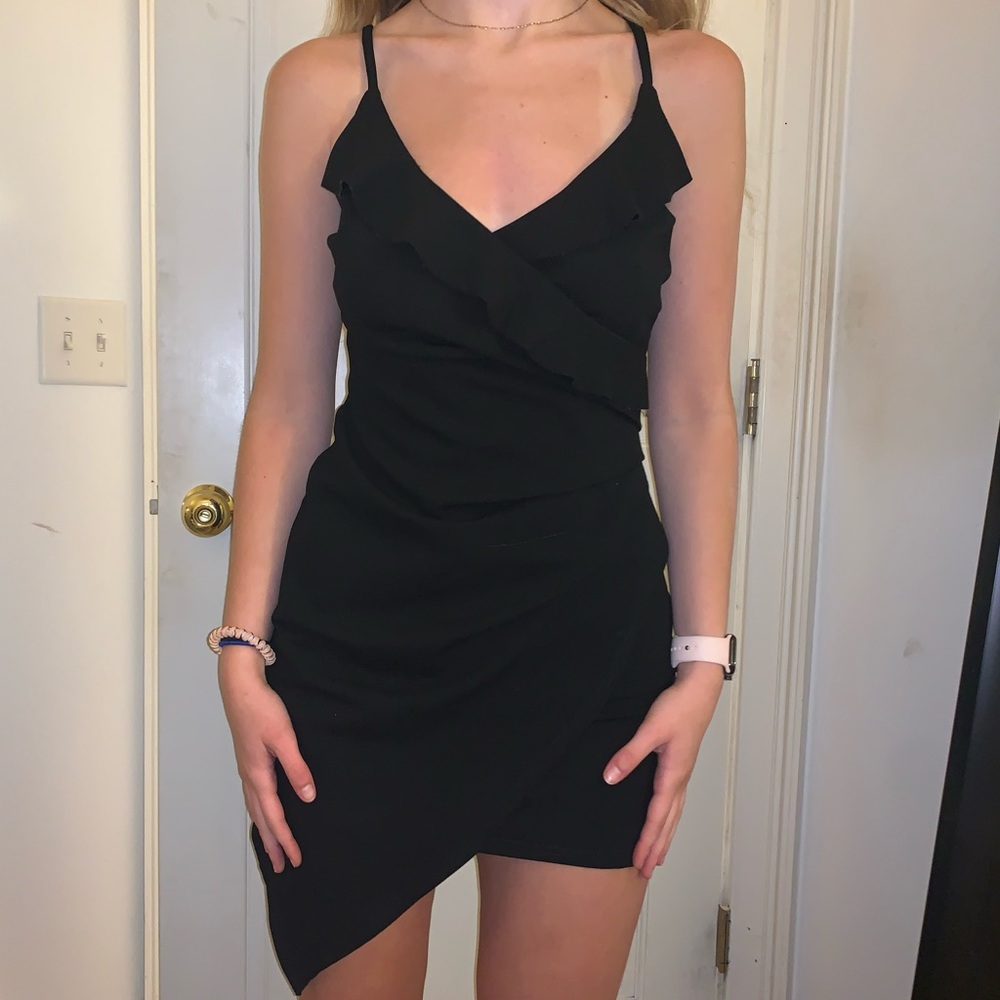 Black mini dress